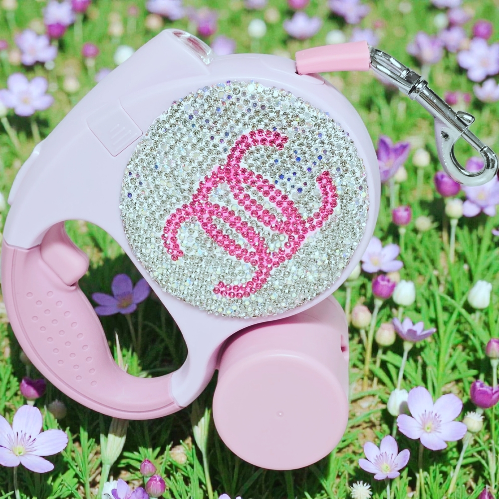 Pink Rhinestone Dog Leash